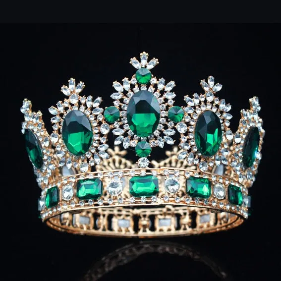 Crystal Queen Pageant Bridal Crowns in Seven Colors