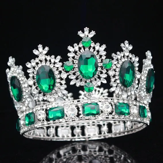 Crystal Queen Pageant Bridal Crowns in Seven Colors