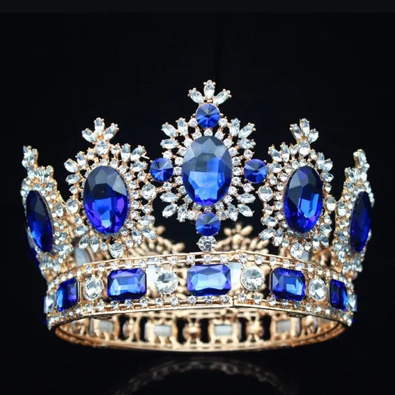 Crystal Queen Pageant Bridal Crowns in Seven Colors