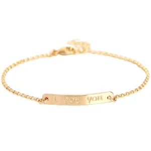 Custom Mini Mantra Bar Bracelet | Gold