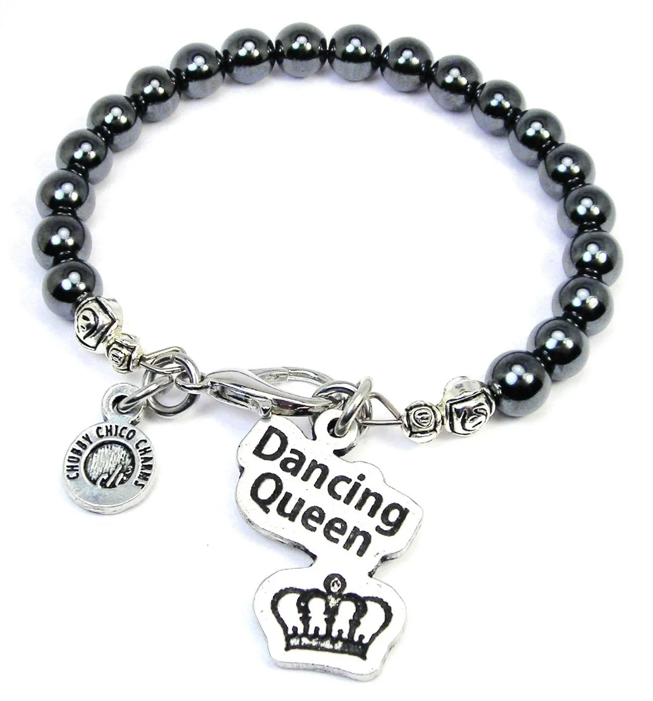 Dancing Queen Hematite Glass Bracelet