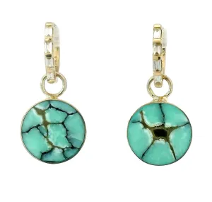 Desert Bloom Variscite Circ Earrings