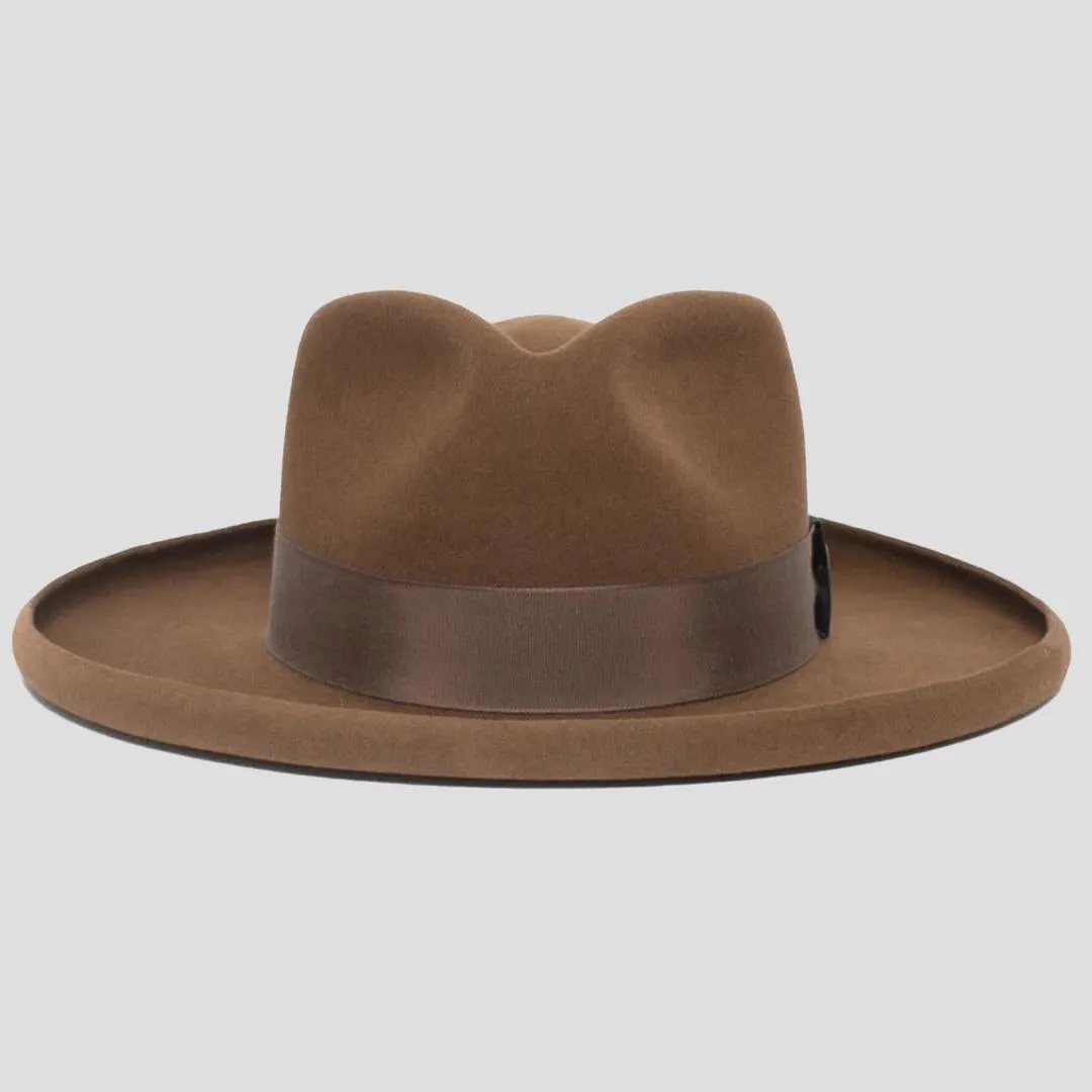 Distinctive Wide Brim Felt Fedora