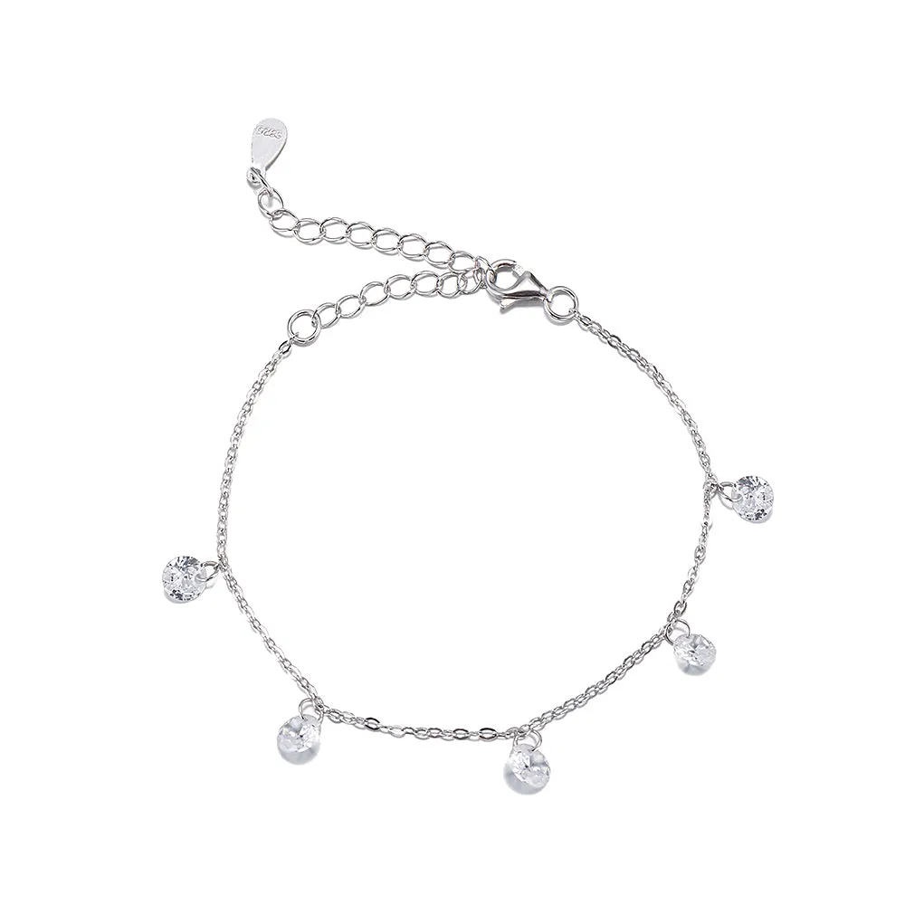 Drop Crystal Chain Bracelet