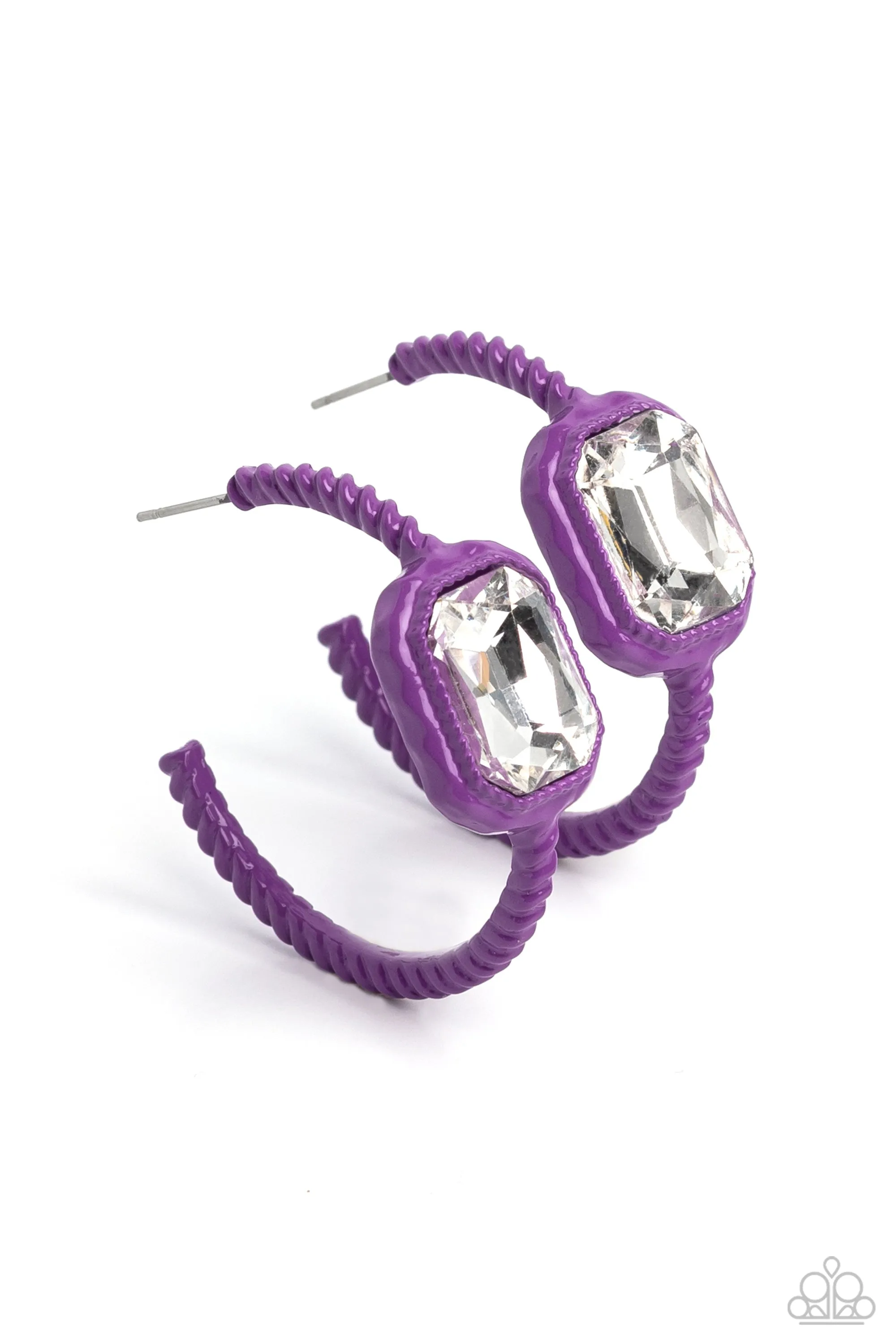 Earrings Call Me TRENDY - Purple E444