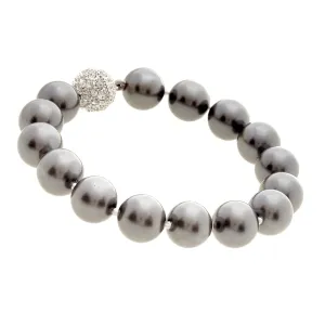 Emily Classic Round Grey Pearl Bracelet