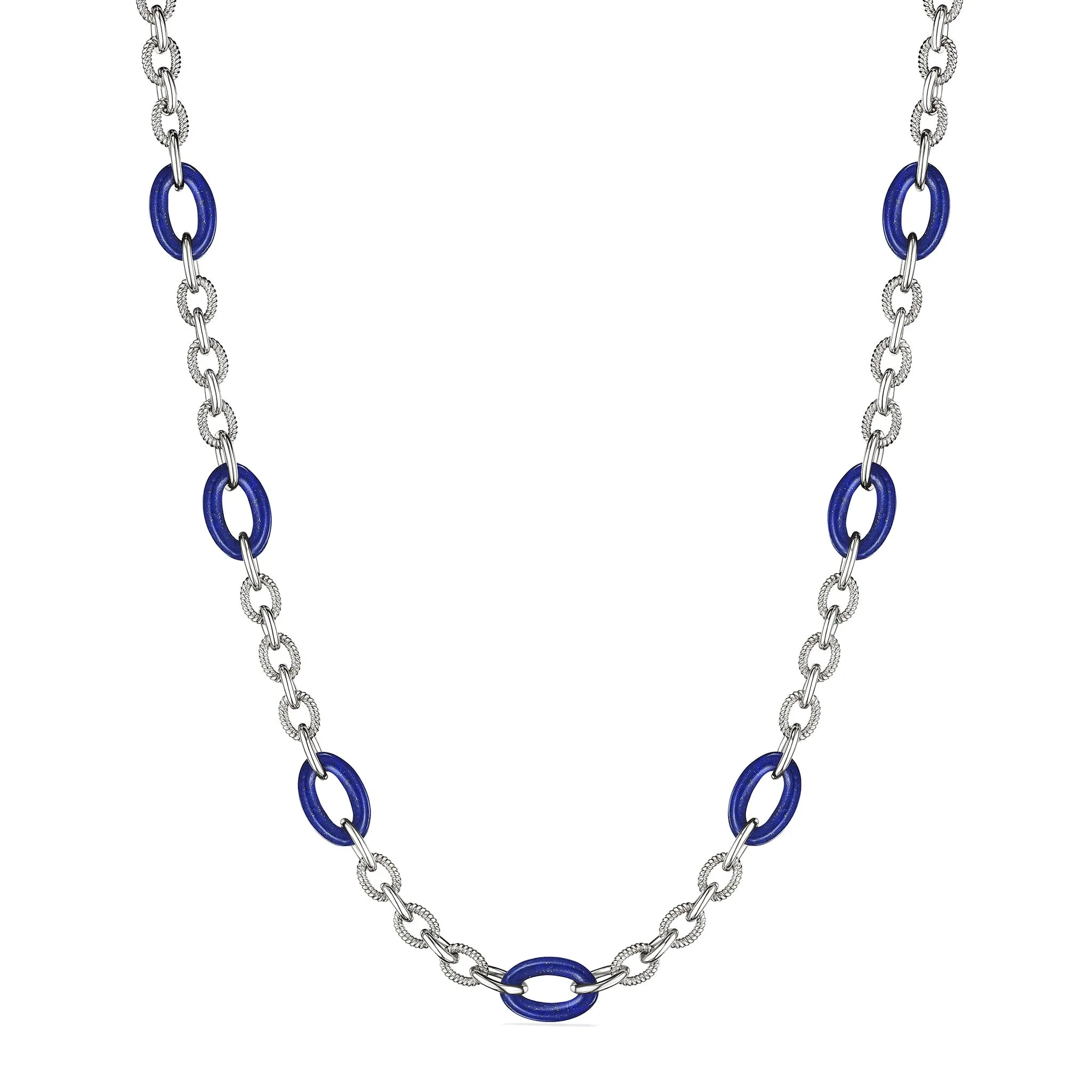 Eternity Signature Link Necklace with Lapis