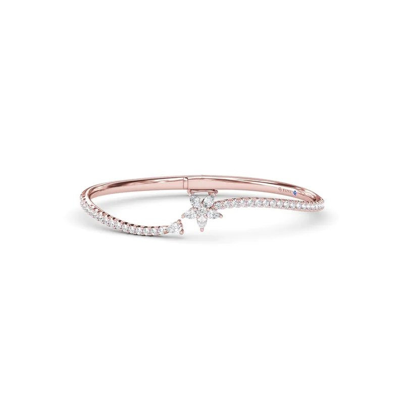 Fana Asymmetrical Diamond Bangle Bracelet