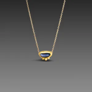 Floating Sapphire Necklace with Diamonds