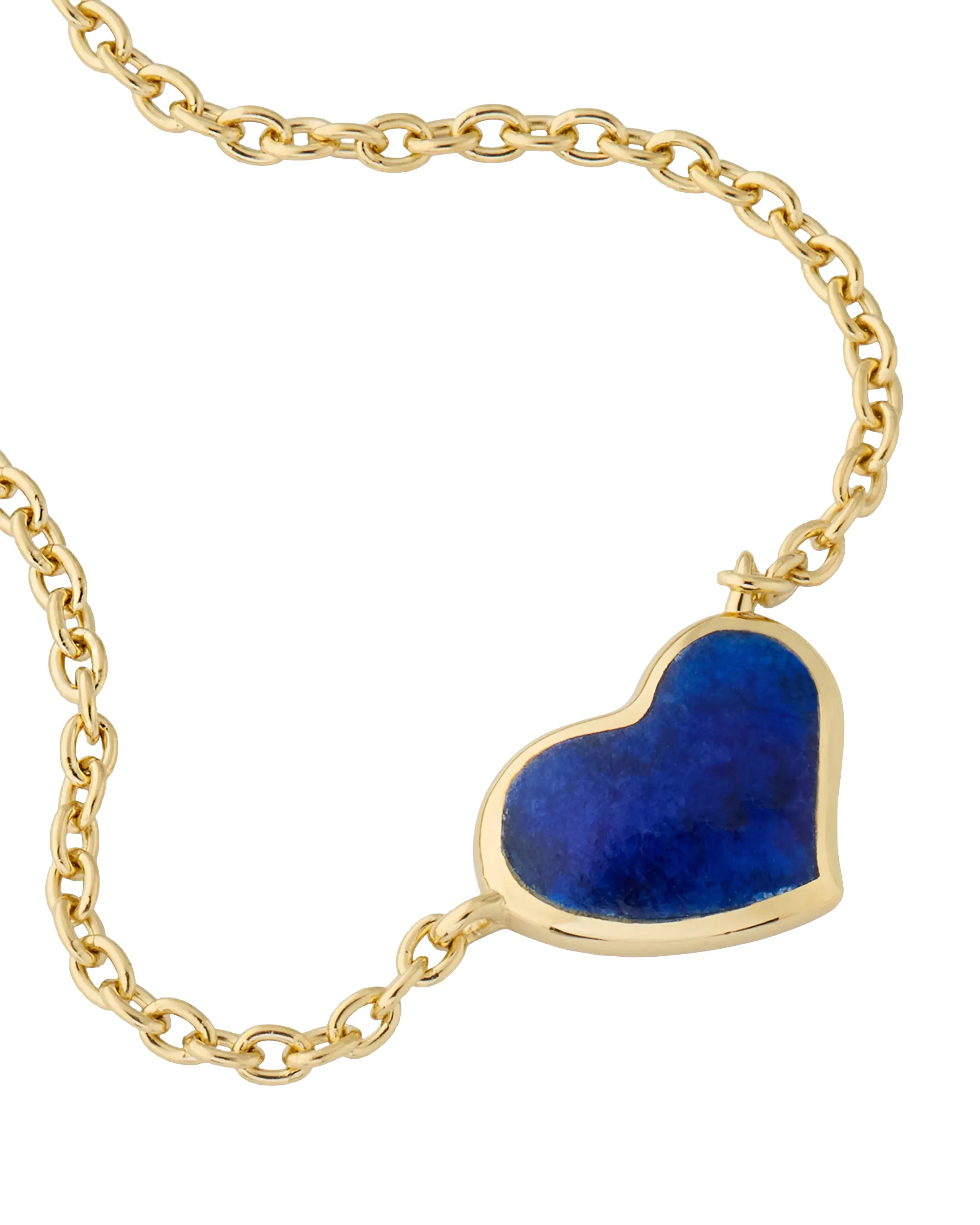 Gemstone Heart Pendant Necklace in Sterling Silver with 18k Vermeil