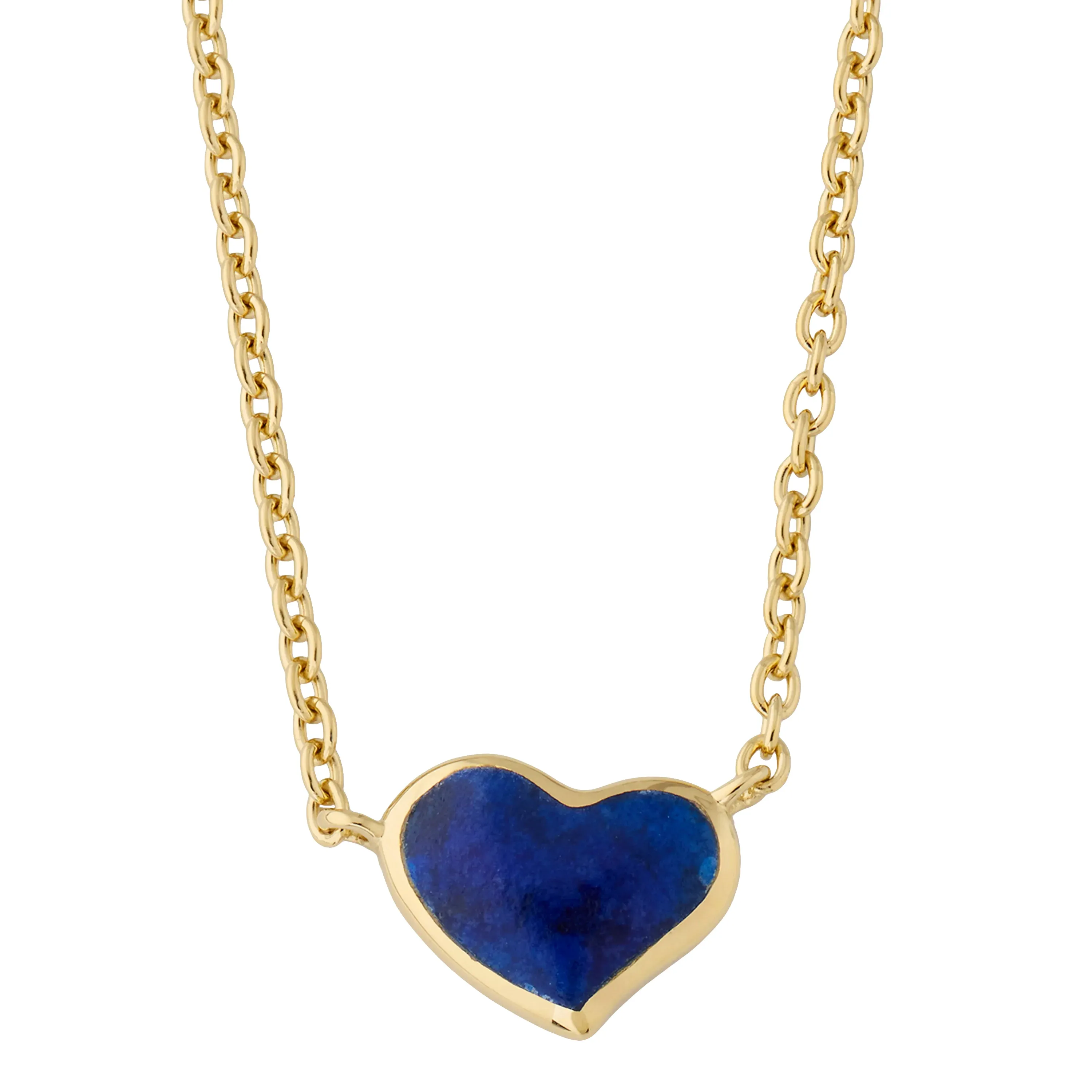 Gemstone Heart Pendant Necklace in Sterling Silver with 18k Vermeil