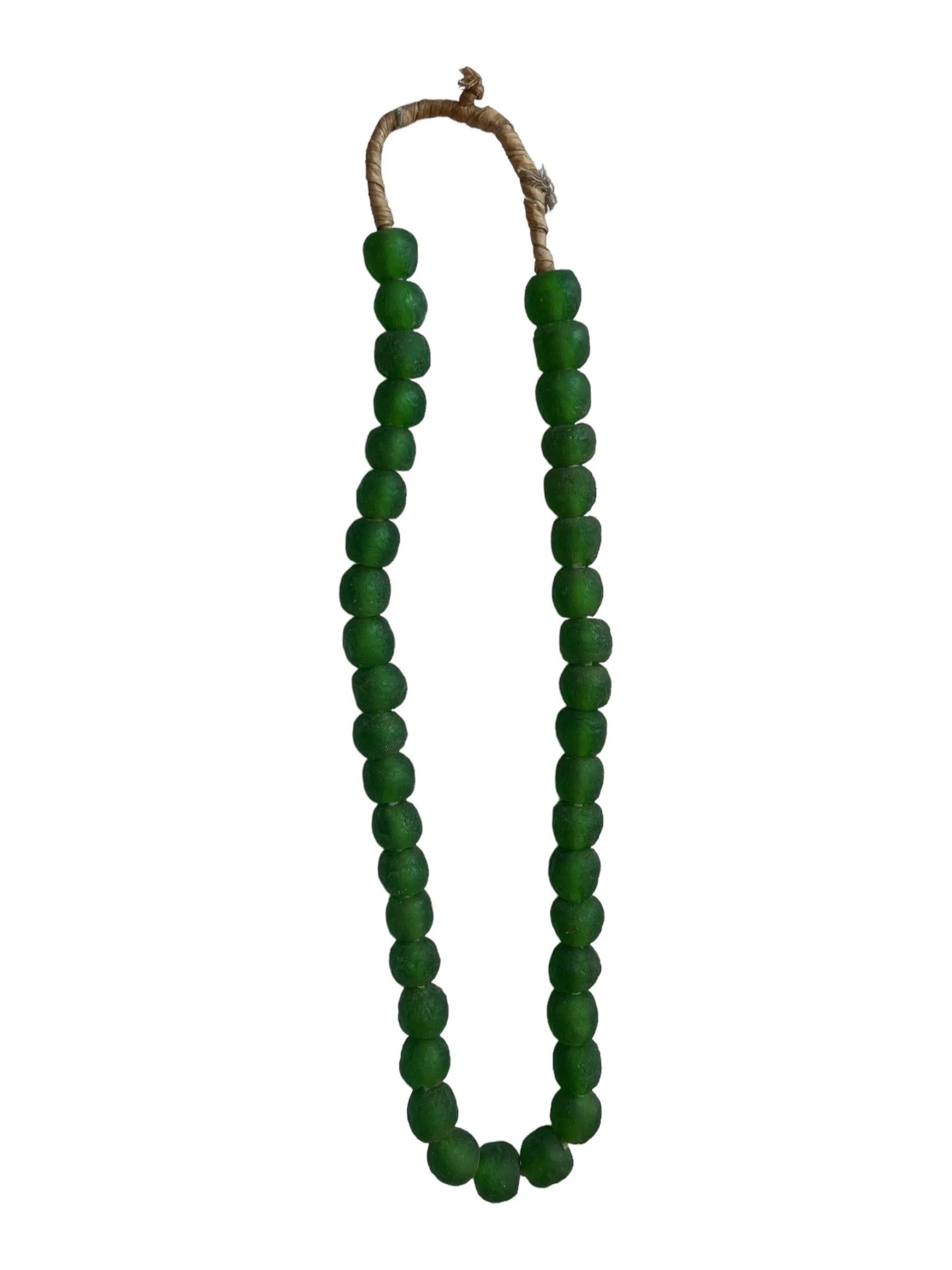 Ghanaian Green Glass Beads Necklace