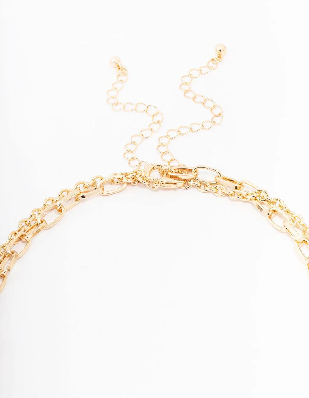 Gold Layered Mixed Beaded Necklace