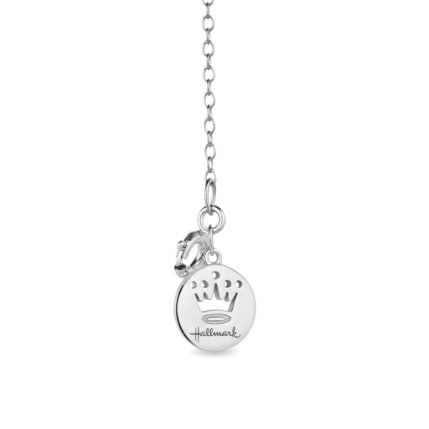 Hallmark Fine Jewelry Key Pendant in Sterling Silver with 1/4 Cttw of Diamonds and Created Blue Sapphire