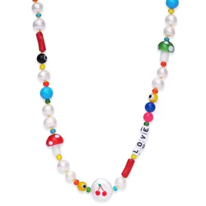 Handmade Beaded LOVE Necklace