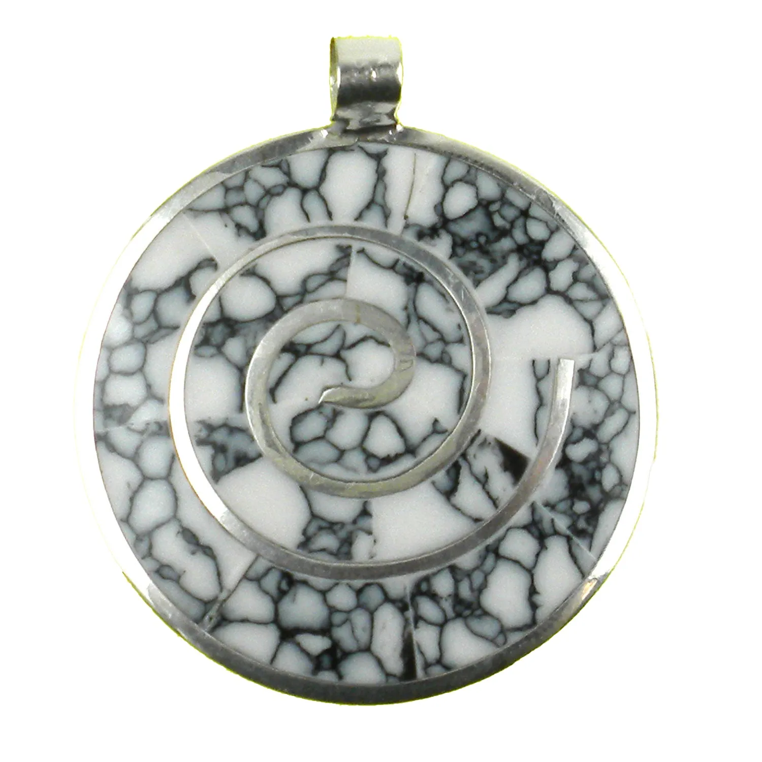 Howlite Spiral Pendant Artisana