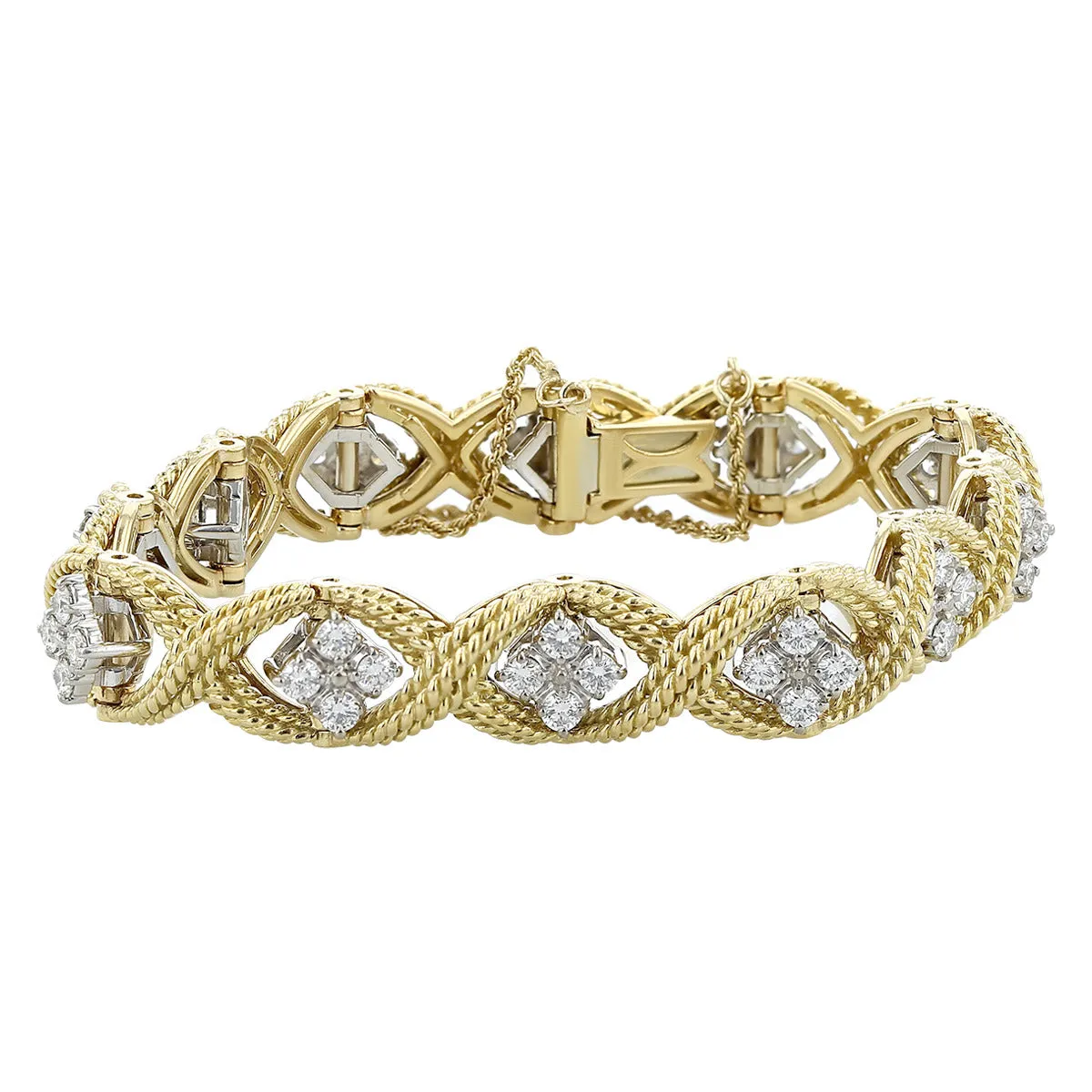 Jabel 2.35-Carat Diamond Add-a-Link 18K Bracelet