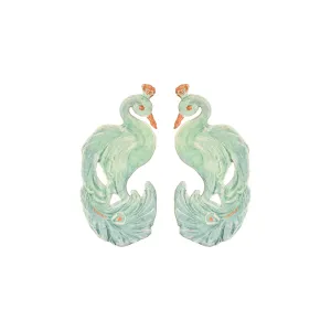 Jade Peacock Earrings