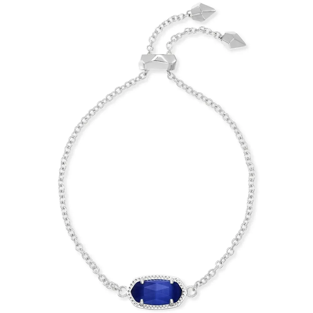 Kendra Scott Elaina Bracelet in Silver with Cobalt Cats Eye