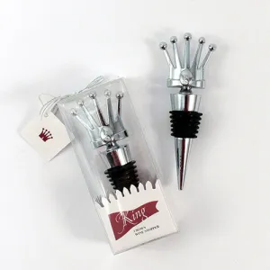 King Crown with Crystals Wine Stopper in Gift Packaging