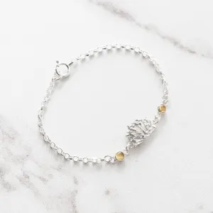 Lakshmi Gemstone Lotus Bracelet