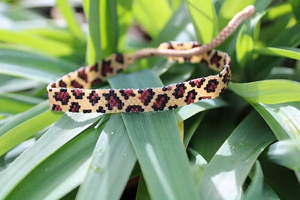 Leopard Print Beaded Bracelet