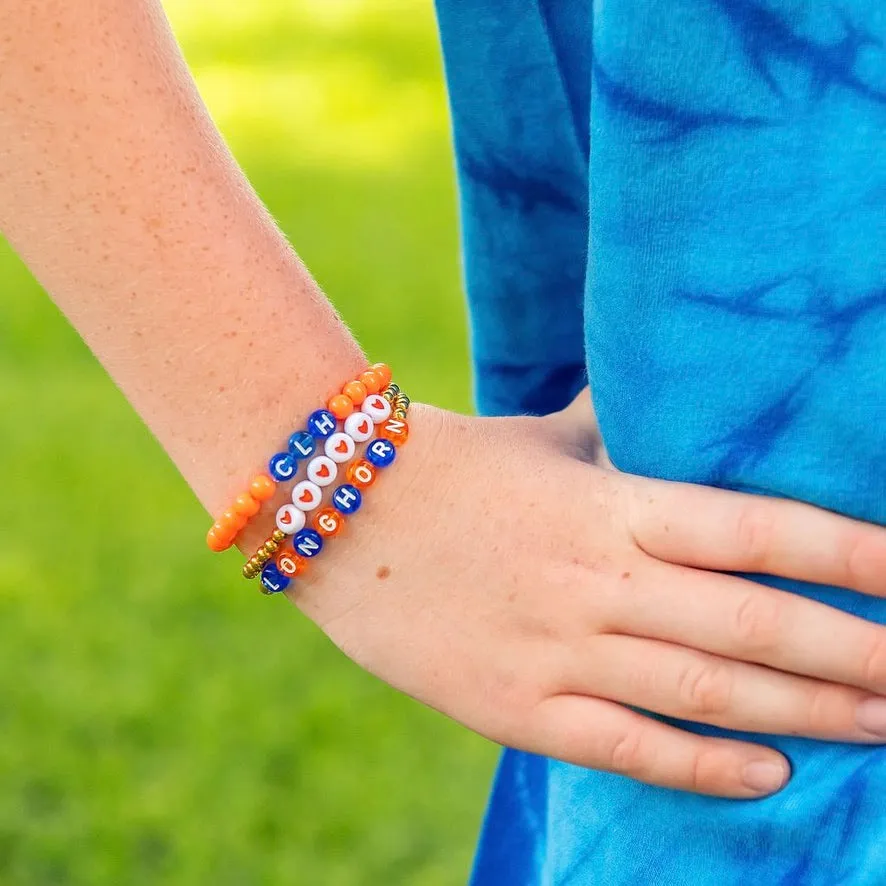 Longhorn Gold Beaded Bracelet