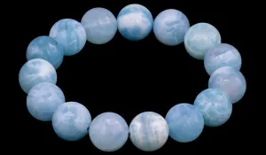 Luxury Aqua Chalcedony Natural Gemstone Bracelet