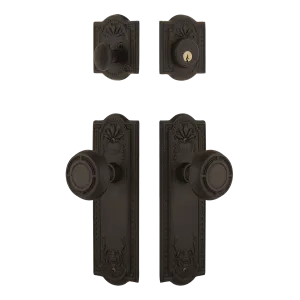 Meadows Entry Set with Mission Knob in Oil-Rubbed Bronze