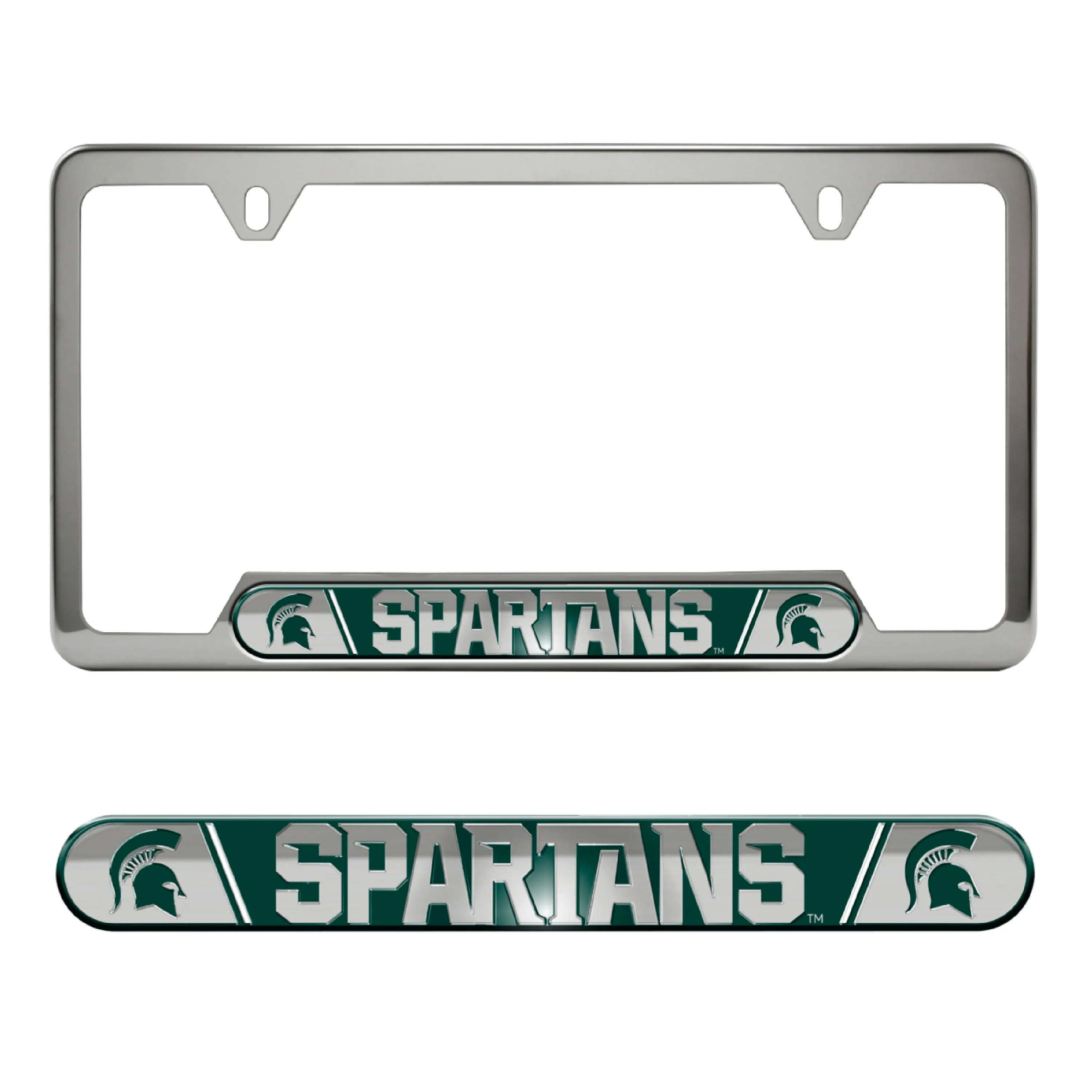 Michigan State Spartans Embossed License Plate Frame, 6.25in x 12.25in