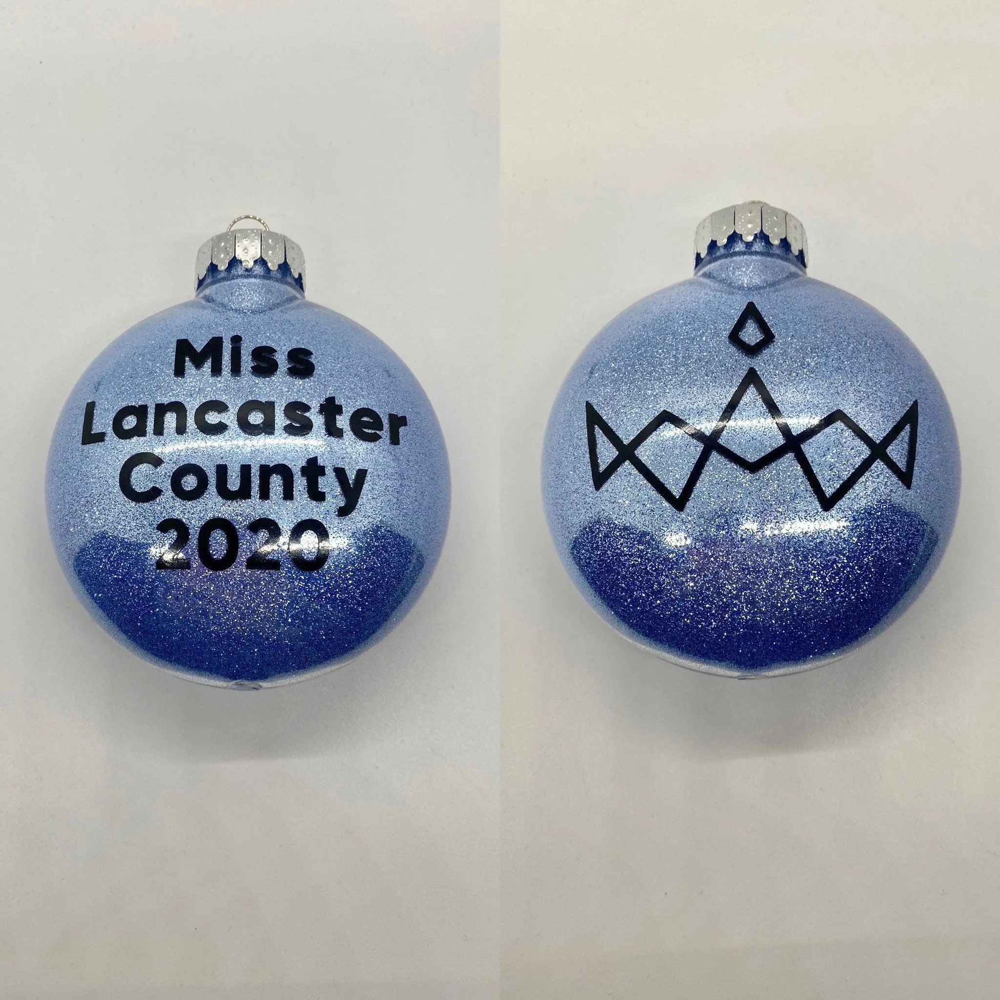 Miss America Title Glitter Christmas Ornament