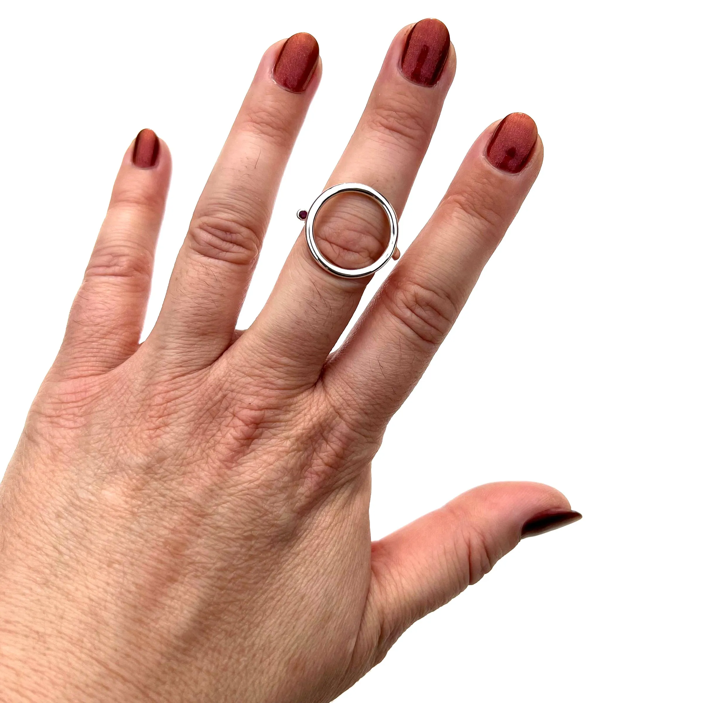 MPR x NU/NUDE Mon Cercle Ring with Stone