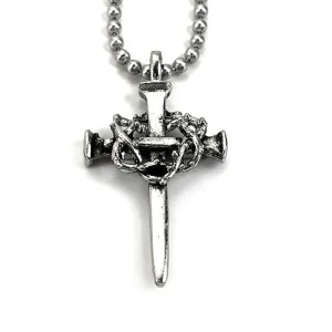 Nail Crown Cross Necklace