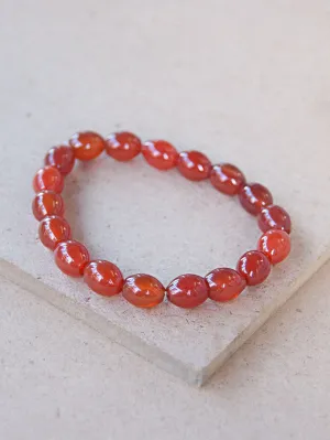 Oval Carnelian Mala Bracelet