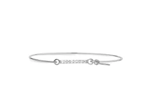 Pave Icon Bracelet Bar Silver