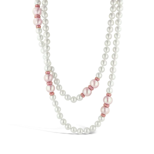 Pink & White Pearl Necklace