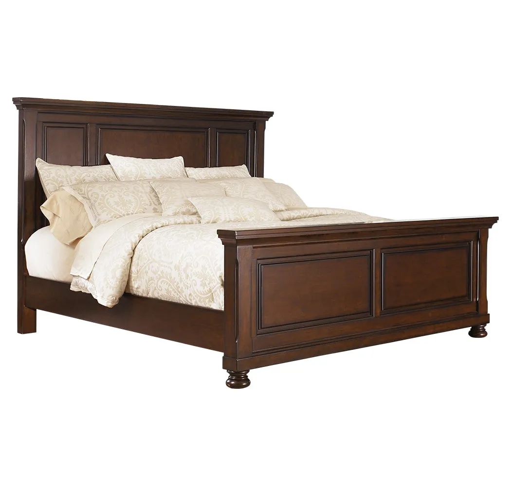 Porter Queen Panel Bed with Mirrored Dresser, Chest and 2 Nightstands