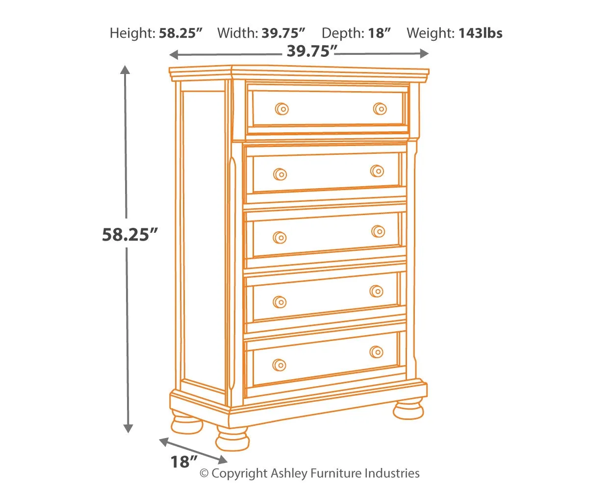 Porter Queen Panel Bed with Mirrored Dresser, Chest and 2 Nightstands