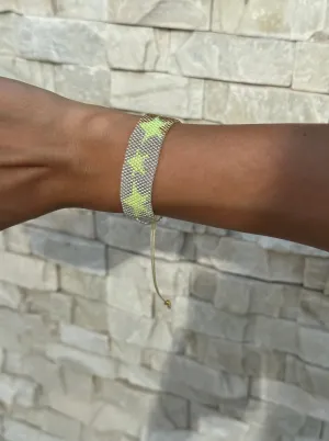 "Stars Green" Braided Bracelet