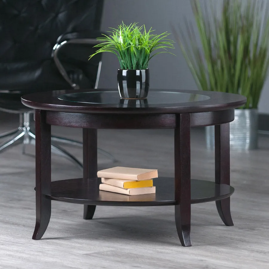 Round Coffee Table With Glass Top