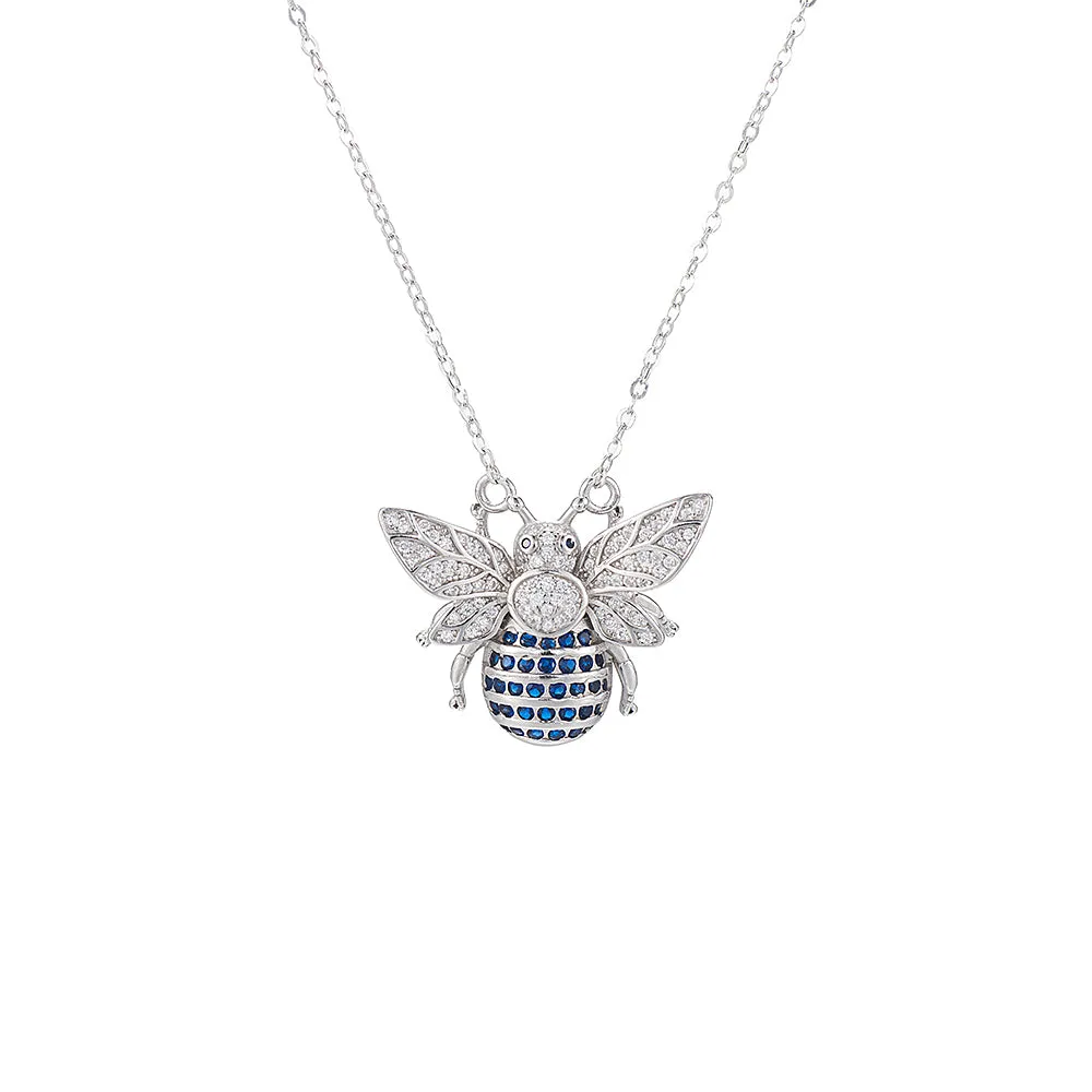 Sapphire Bee Necklace