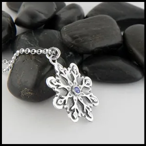 Sapphire Snowflake Pendant