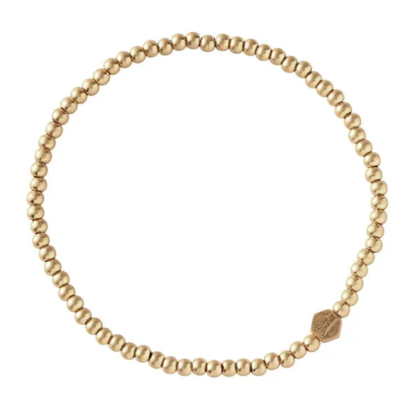 SCO Mini Metal Stacking Bracelet - Ball Beads Gold