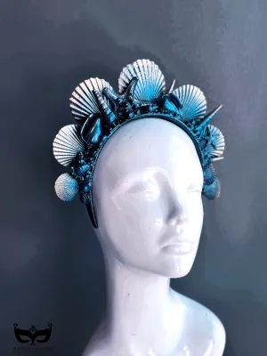 Seashell Crown - Blue/Black