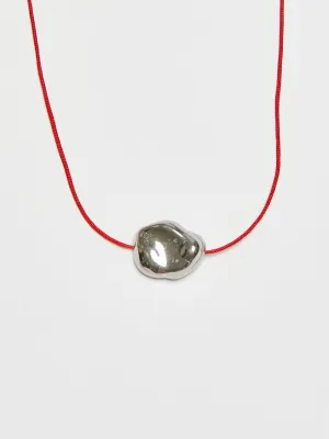 Single Silver Pearl Necklace