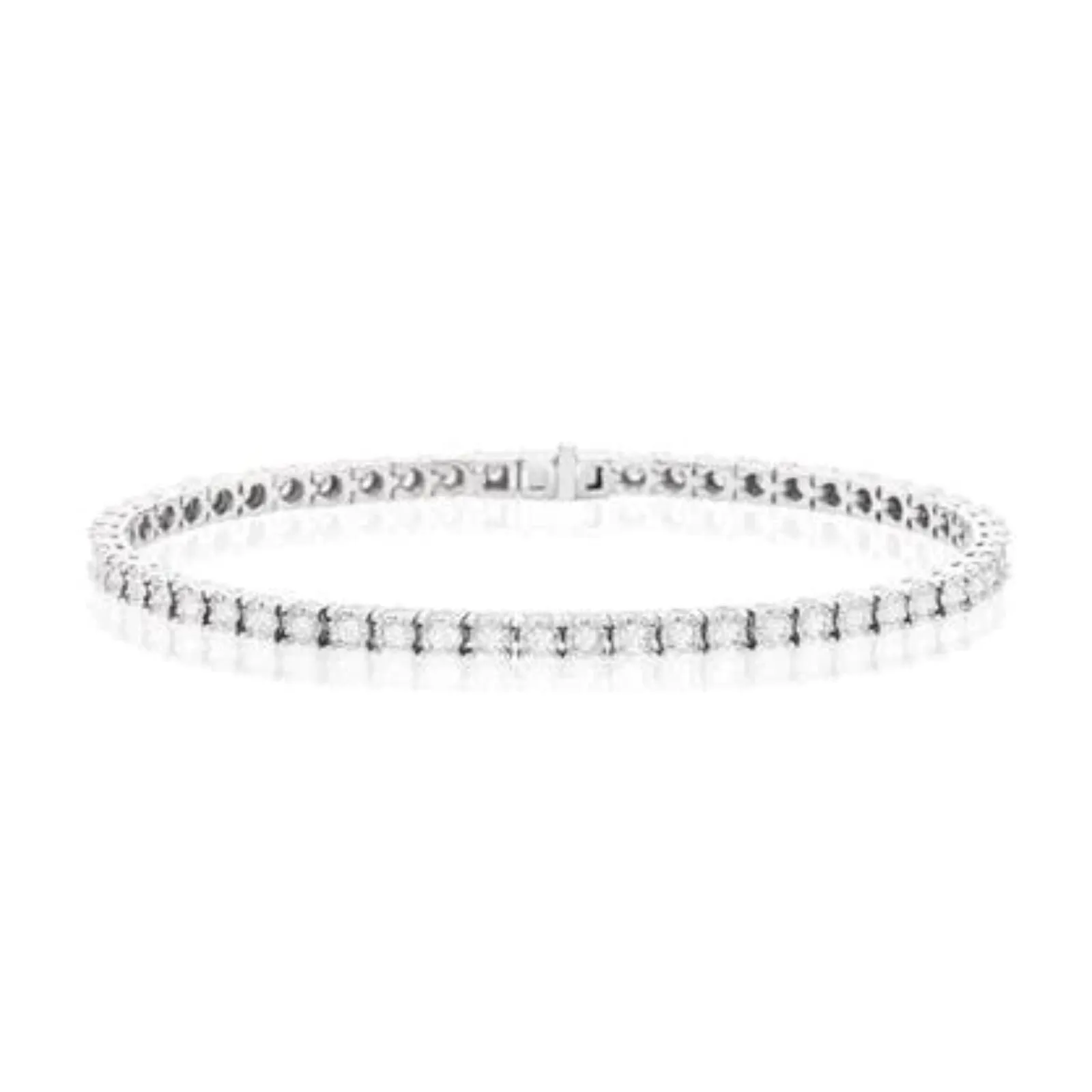 Sterling Silver Round Brilliant Cut with 1/3 Carat tw of Diamond Tennis Bracelet