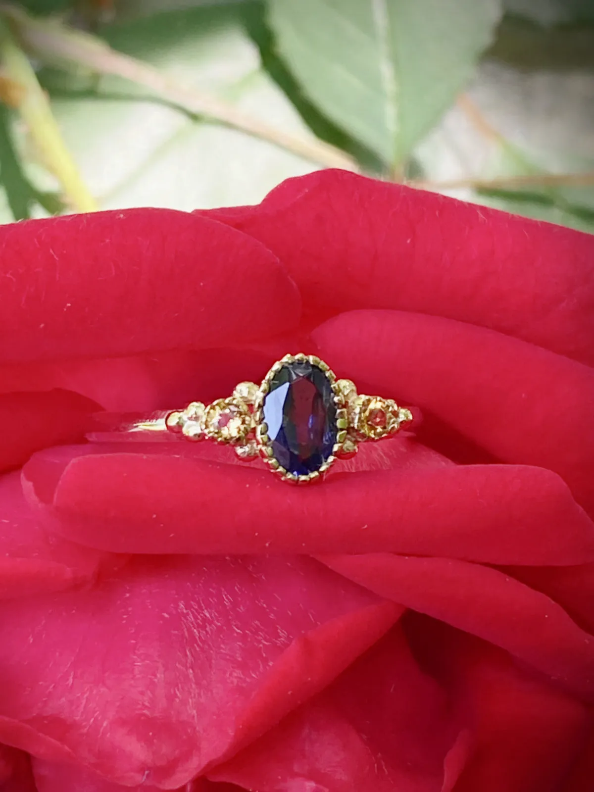 Tanzanite & Citrine Multimetal Ring