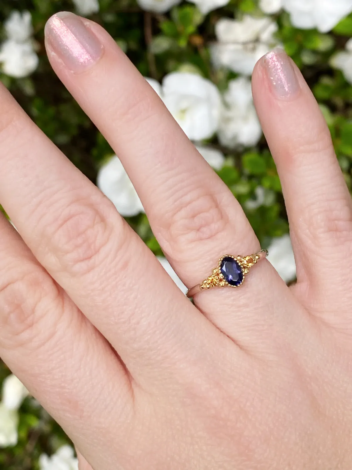 Tanzanite & Citrine Multimetal Ring