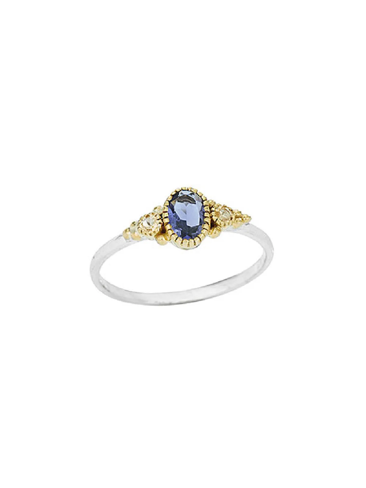 Tanzanite & Citrine Multimetal Ring