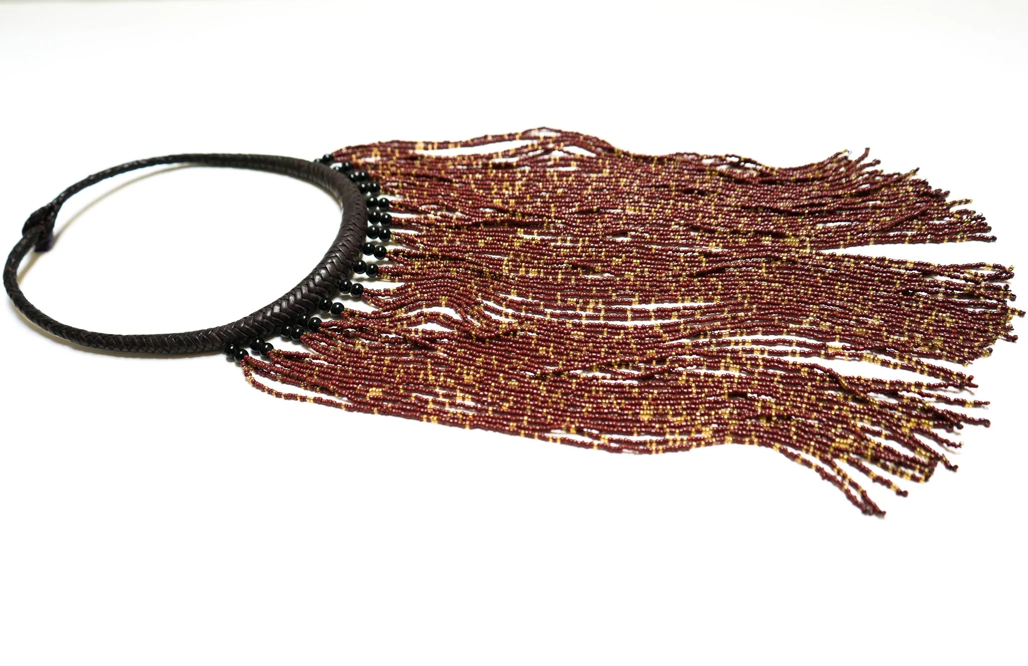 Tassle Beaded Fringe Necklace